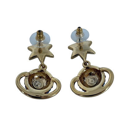 A Pair of Vintage Butler & Wilson Star and Planet Drop Earrings