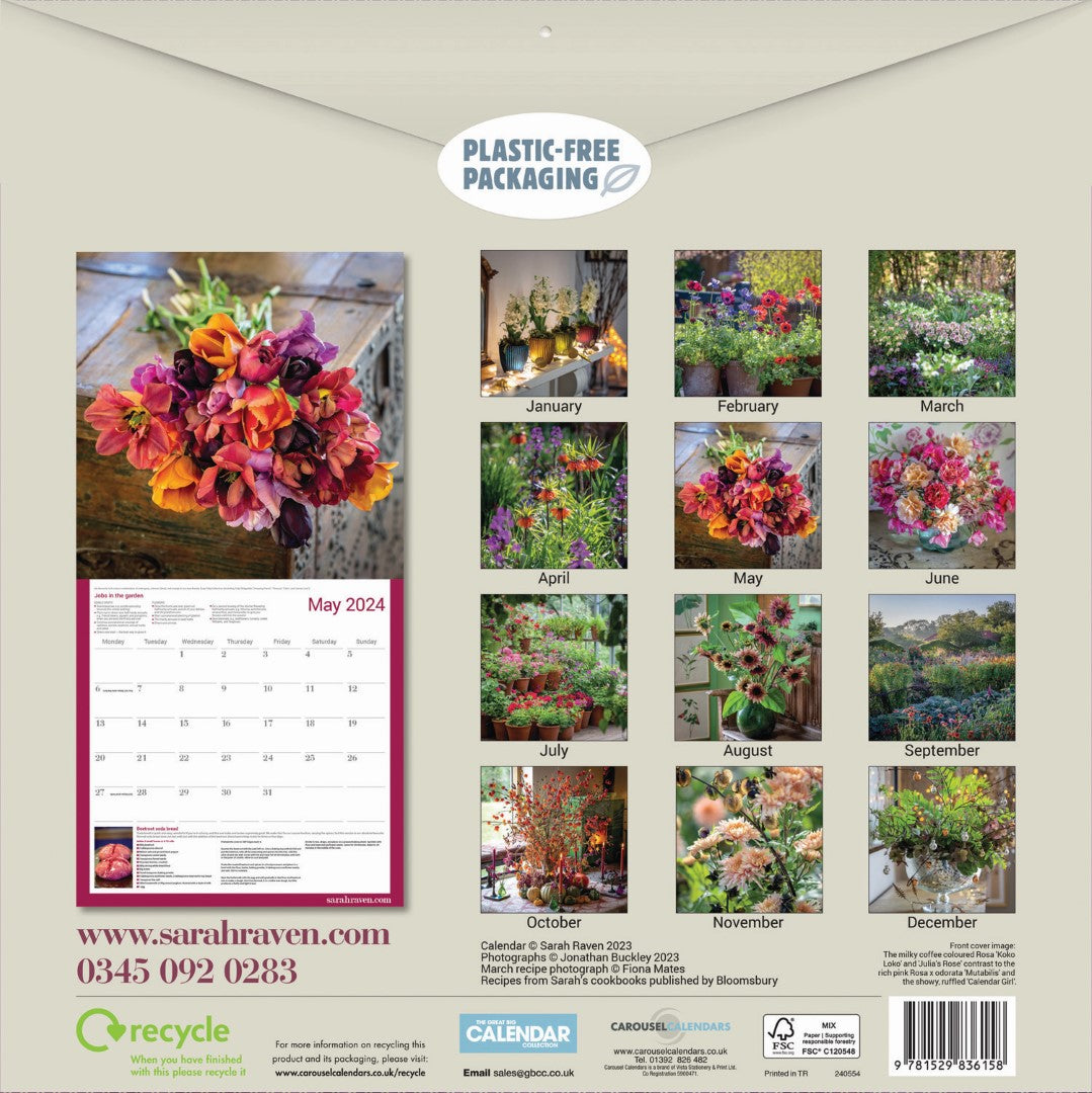 Sarah Raven Garden and Cookery Calendar 2024 Annabel James