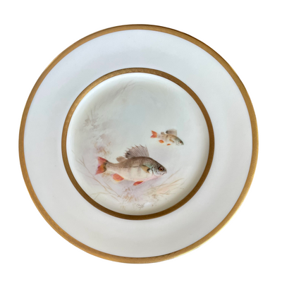 An Antique Royal Doulton Perch Plate