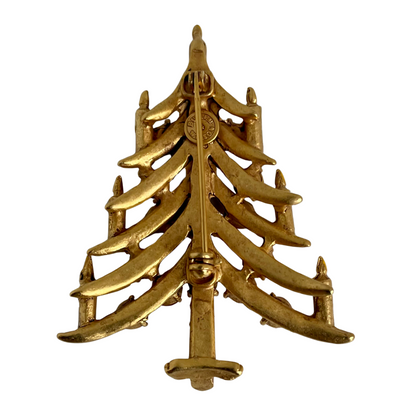 A Butler & Wilson Vintage Seven Candle Christmas Tree Brooch