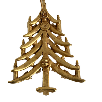 A Butler & Wilson Vintage Seven Candle Christmas Tree Brooch