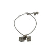 A Christian Dior Vintage Silver Tone Dice Bracelet