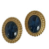 A pair of Vintage Christian Dior Faux Sapphire Clip On Earrings
