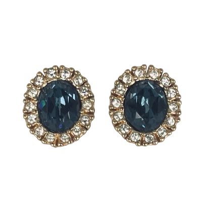 A pair of Vintage Christian Dior Faux Sapphire Earrings