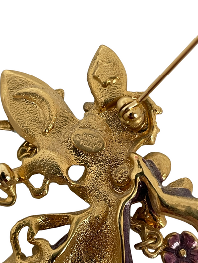 A Vintage Kirks Folly Fairy Dragonfly Brooch