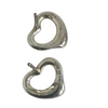 A Pair of Tiffany & Co Elsa Peretti Open Heart Sterling Silver Vintage Stud Earrings