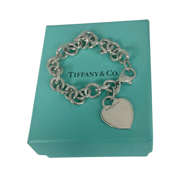 Tiffany Bracelet Enamel Heart Bracelet size store 18cm