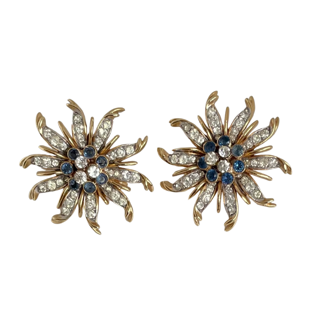 A pair of Vintage Alfred Philippe Crown Trifari Earrings 1950s