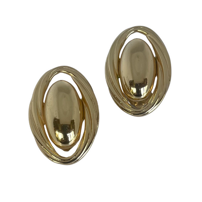 A pair of Vintage Christian Dior Large Clip-On Earrings