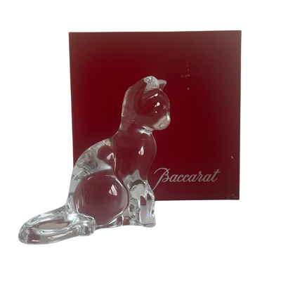 A Vintage Baccarat Crystal Cat