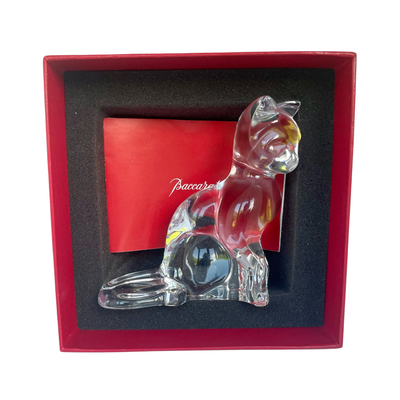 A Vintage Baccarat Crystal Cat