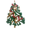 A Butler & Wilson Vintage Seven Candle and Bell Christmas Tree Brooch