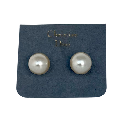 A pair of Vintage Christian Dior Faux Pearl Stud Earrings