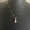 A Christian Dior Vintage Necklace with Tear Drop Faux Pearl Pendant