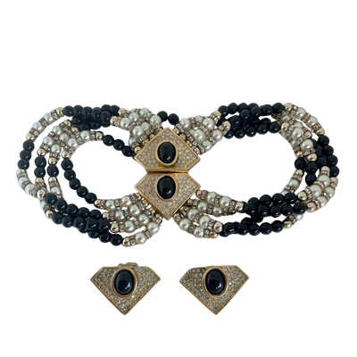 A Vintage Christian Dior Statement Bracelet and Earrings