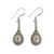 A pair of Sterling Silver Tennis Racquet Earrings for Pierced ears