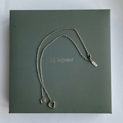 A Vintage Yves Saint Laurent Sterling Silver Necklace in Presentation Box