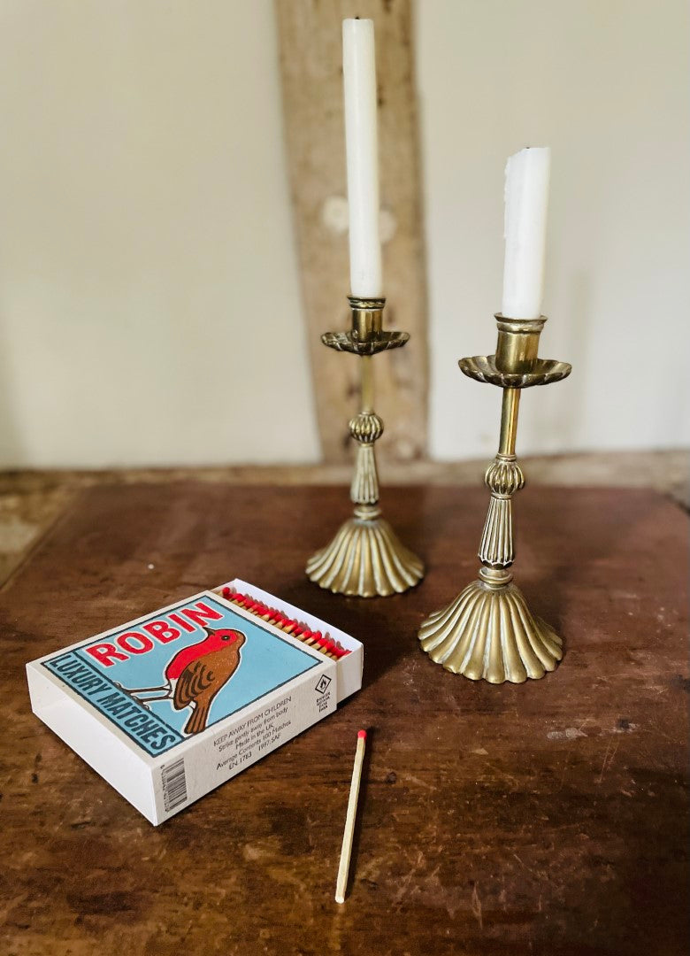 A pair of Vintage Brass Candlesticks - Annabel James